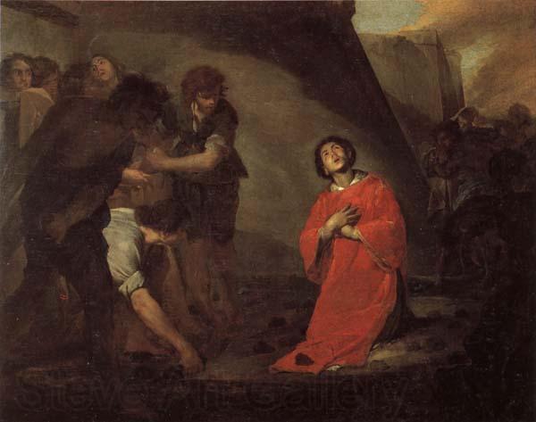 CAVALLINO, Bernardo Stoning of St.Stephen France oil painting art